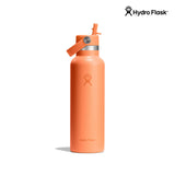 Hydro Flask Standard Mouth Flex Straw Cap Nectar Orange 21Oz