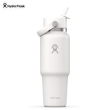 Hydro Flask Wide Mouth Flex Straw Cap Travel Bottle 32 oz White 2.0
