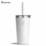 Hydro Flask All Around Tumbler Straw Lid Clear 20 oz White