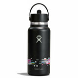 32 oz Wide Mouth with Flex Straw Cap - Glitch Black
