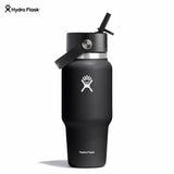 Hydro Flask Wide Flex Straw Cap Travel Bottle Black 24 Oz