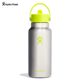 Hydro Flask Wide Mouth Flex Straw Cap Stainless Lime 32Oz