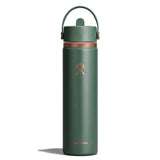 24 oz Wide Mouth with Flex Straw Cap - Forest Grn Arc