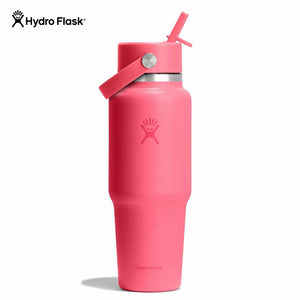 Hydro Flask Wide Mouth Flex Straw Cap Travel Bottle 32 oz Popstar Pink