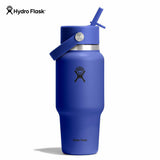 Hydro Flask Wide Mouth Flex Straw Cap Travel Bottle 24 oz Capri Blue