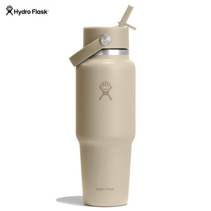 Hydro Flask Wide Mouth Flex Straw Cap Travel Bottle 32 oz Tonal Oat