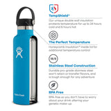 Hydro Flask Insulated Shaker Bottle Black 24 Oz