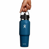 Hydro Flask Wide Mouth Straw Cap Travel Bottle 32 oz INDIGO