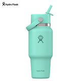 Hydro Flask Wide Mouth Flex Straw Cap Travel Bottle 24 oz Mermaid Green
