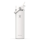 24 oz Wide Mouth with Flex Straw Cap - Tonal White
