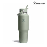 Hydro Flask Wide Mouth Straw Cap Travel Bottle 40 oz Tonal Agave