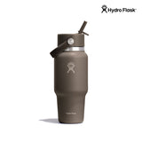 Hydro Flask Wide Mouth Flex Straw Cap Travel Bottle 24 oz Sandpiper