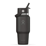 24 oz Wide Mouth Travel Bottle with Flex Straw Cap - Tonal Black
