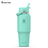Hydro Flask Wide Mouth Flex Straw Cap Travel Bottle 32 oz Mermaid Green