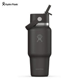 Hydro Flask Wide Mouth Flex Straw Cap Travel Bottle 24 oz Black 2.0