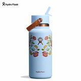 Hydro Flask Wide Mouth Flex Straw Cap 32 oz Western Light Blue