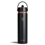 24 oz Wide Mouth with Flex Straw Cap - Black Arc