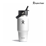Hydro Flask Wide Mouth Straw Cap Travel Bottle 24 oz White