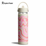 Hydro Flask Wide Mouth Flex Straw Cap 24 oz Callie Pink
