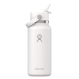 32 oz Wide Mouth with Flex Straw Cap - Tonal White