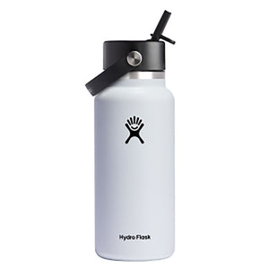 Hydro Flask Wide Mouth Flex Straw Cap 32 oz WHITE