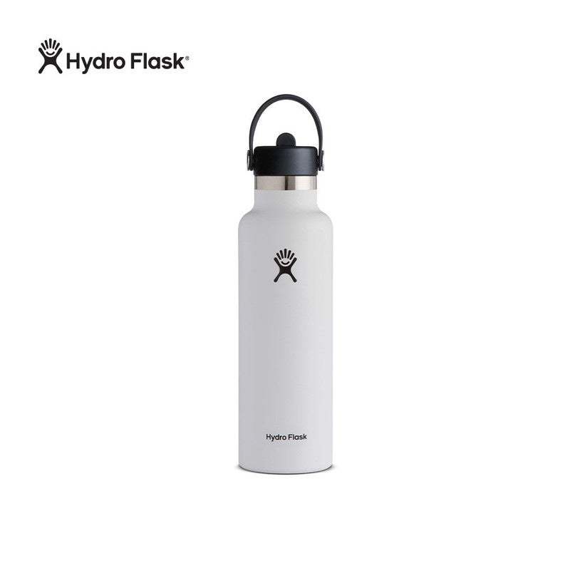 Hydro Flask 21Oz White Standard Mouth Flex Straw Cap