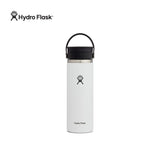 Hydro Flask Wide Mouth Flex Sip Lid 20 oz Water Bottle - White CORE