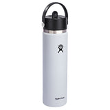 Hydro Flask 24Oz White Wide Flex Straw Cap