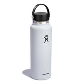 Hydro Flask 40Oz White Wide Mouth Flex Cap