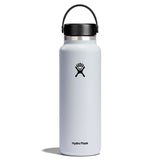 Hydro Flask 40Oz White Wide Mouth Flex Cap