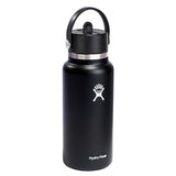 Hydro Flask 32Oz Black Wide Flex Straw Cap